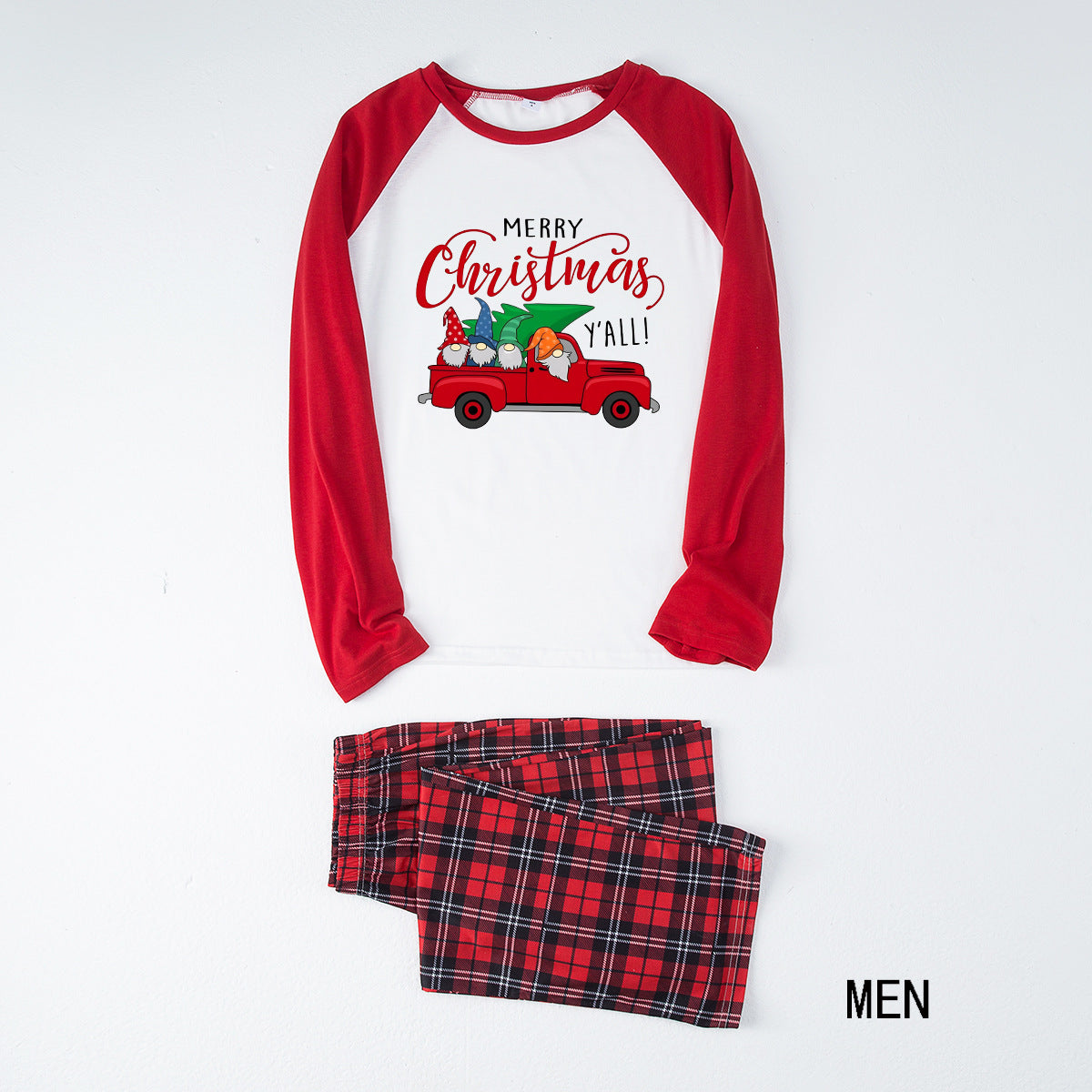 Red Christmas Truck Pattern Matching Family Christmas Pajamas-Dog Pajamas Included