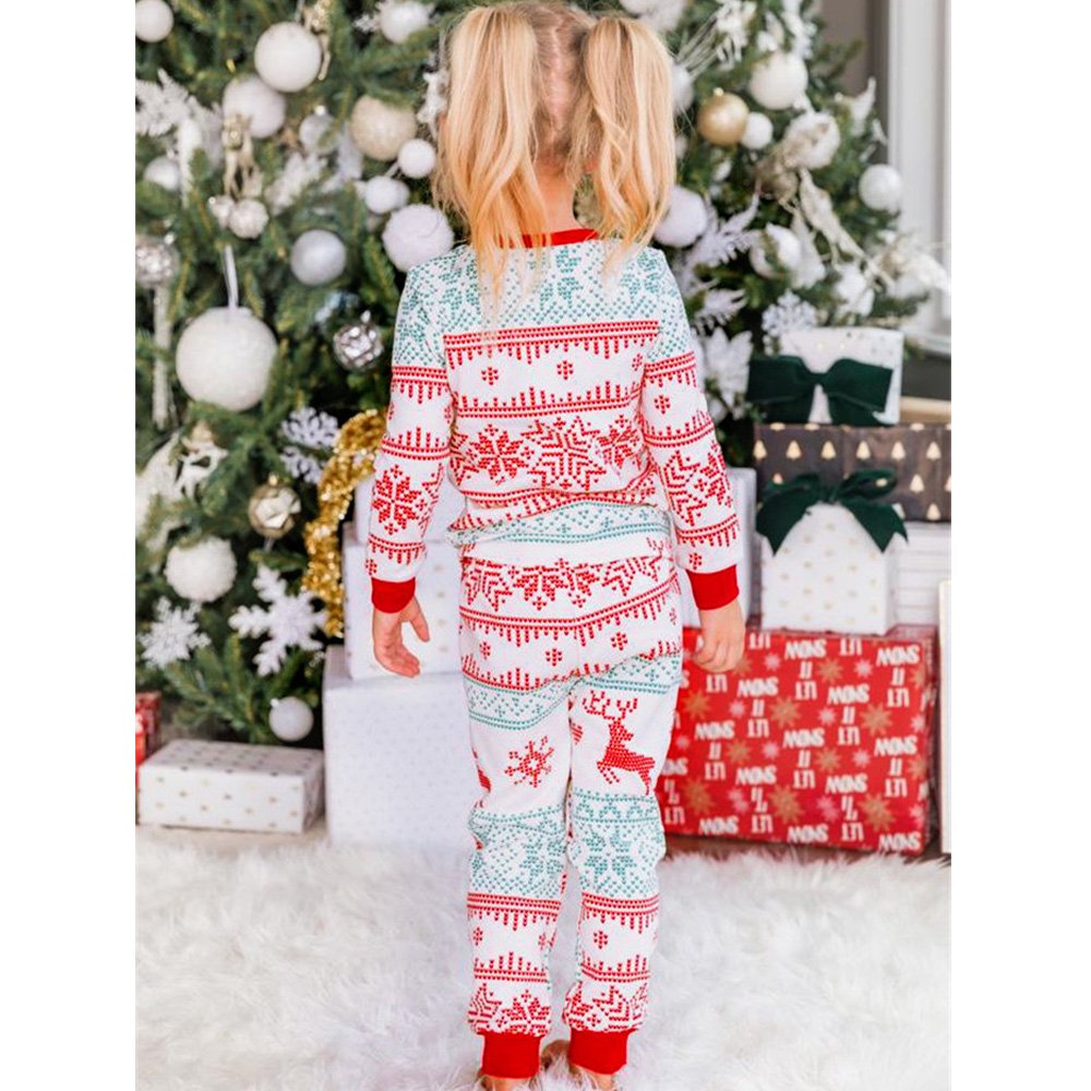 Christmas deer Snowflake Matching Family Christmas Pajamas-Dog Pajamas Included