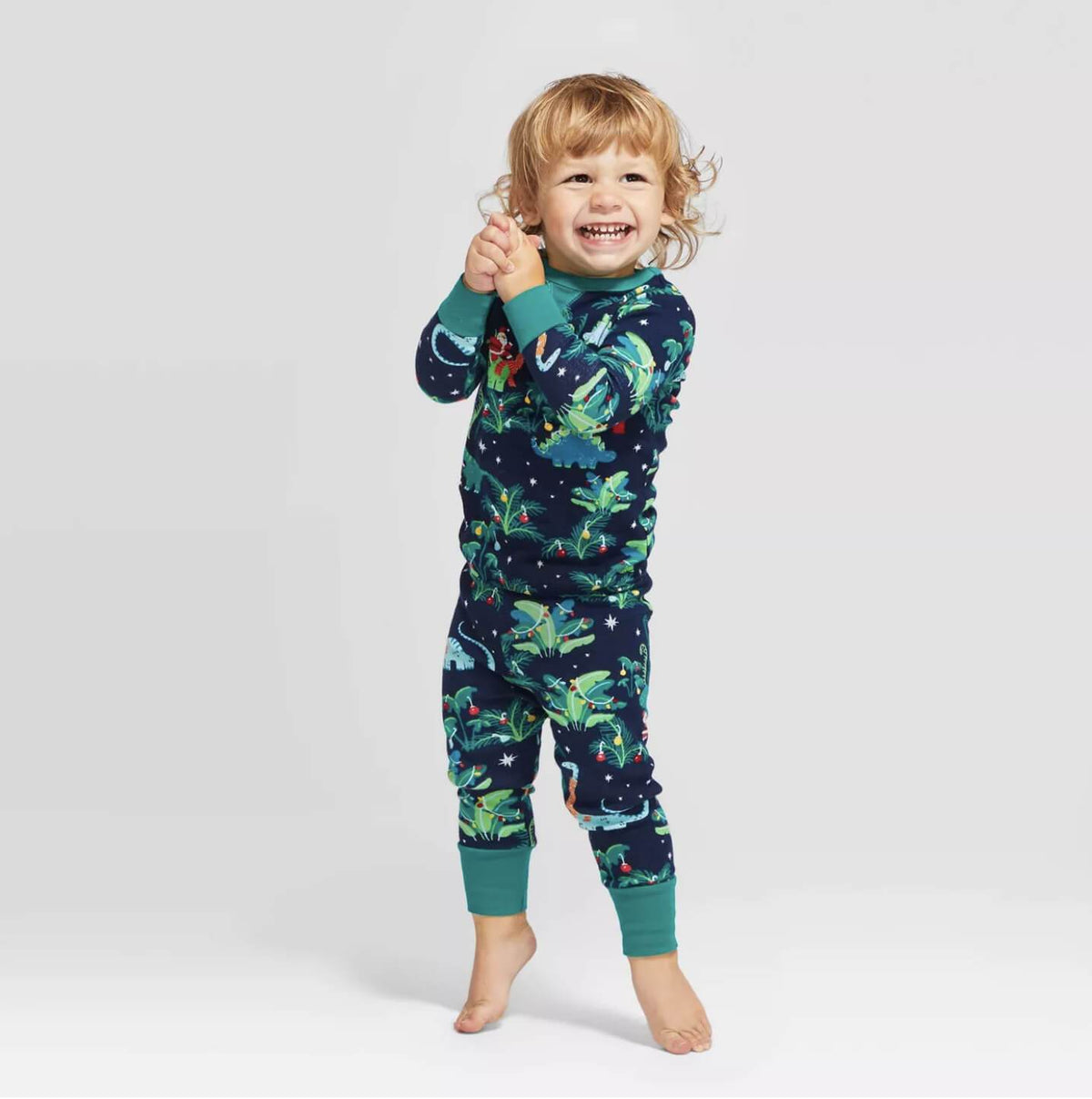 Christmas Dinosaur Family Pajamas – Adults and Kids Matching Holiday Sleepwear Lifestyle
