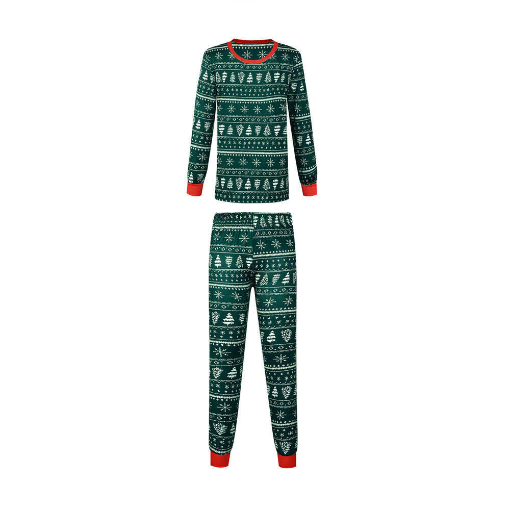 Cute Green Christmas Tree Pajamas Women – Adults Matching Holiday Sleepwear