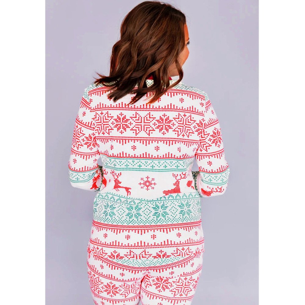 Christmas deer Snowflake Matching Family Christmas Pajamas-Dog Pajamas Included