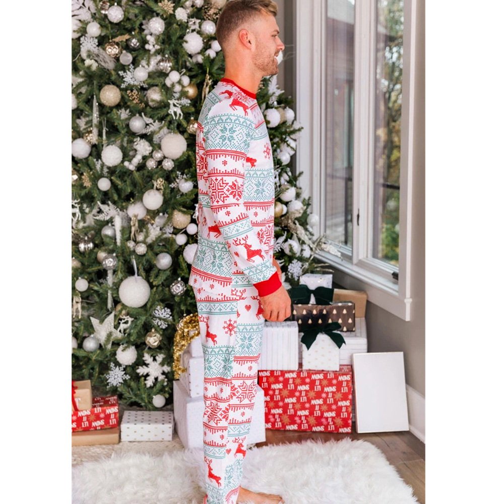 Christmas deer Snowflake Matching Family Christmas Pajamas-Dog Pajamas Included