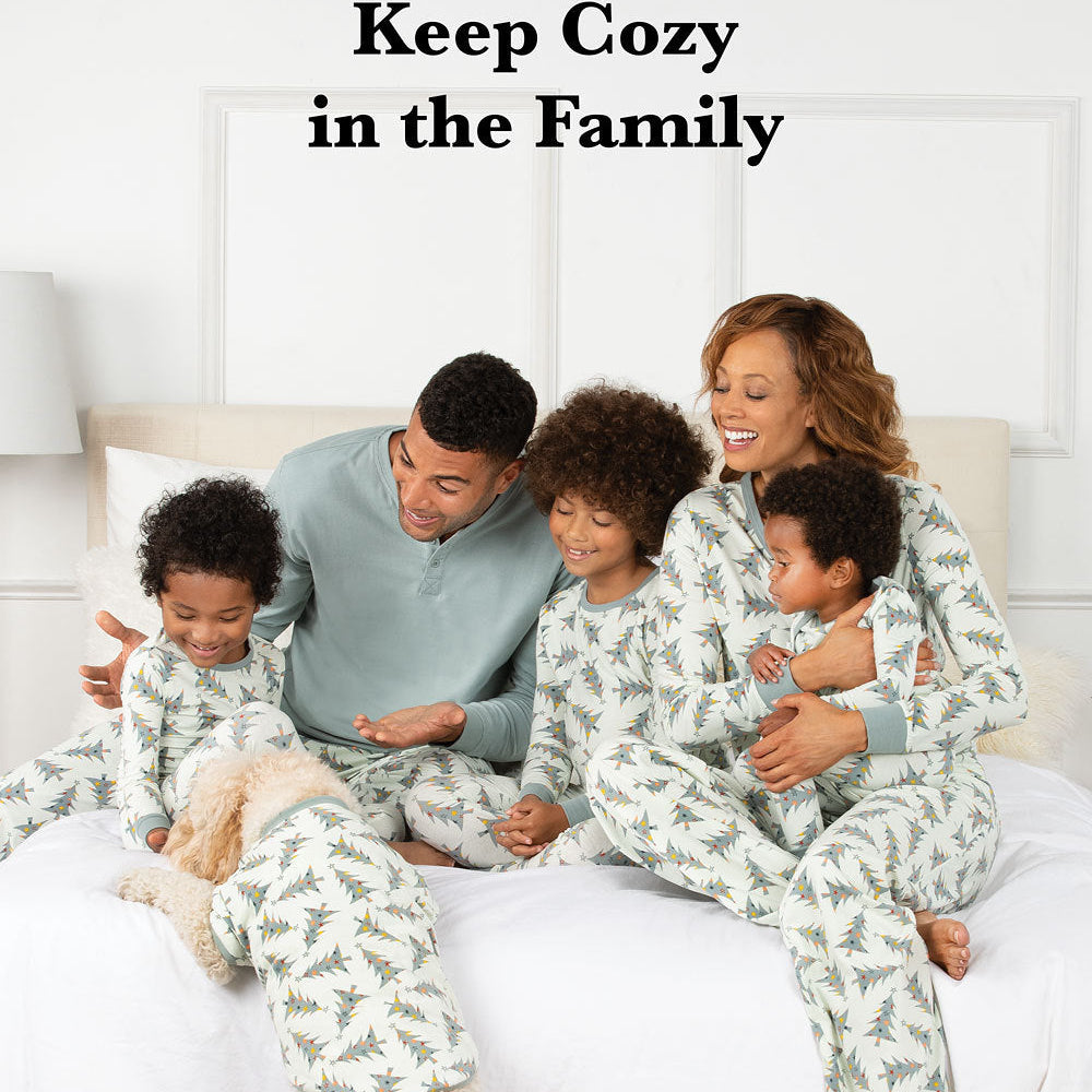 Snug Christmas Holly Trees Pajamas Size Chart – Adults Kids and Baby Sizes Available